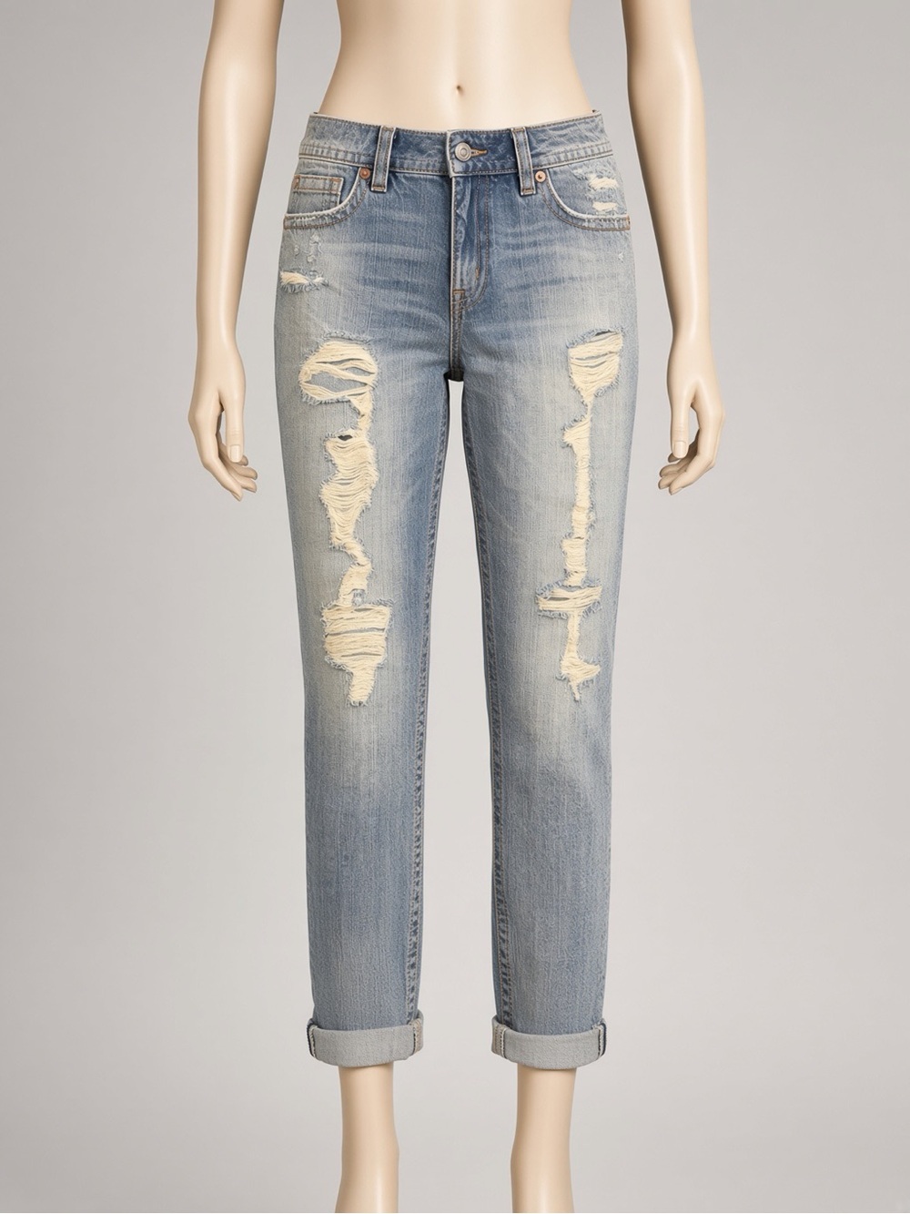 Miss Me Light Blue Distressed Boyfriend Jeans